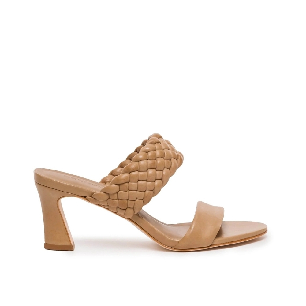 Bernardo Nyomi Braided Strap Mule In Sand Leather